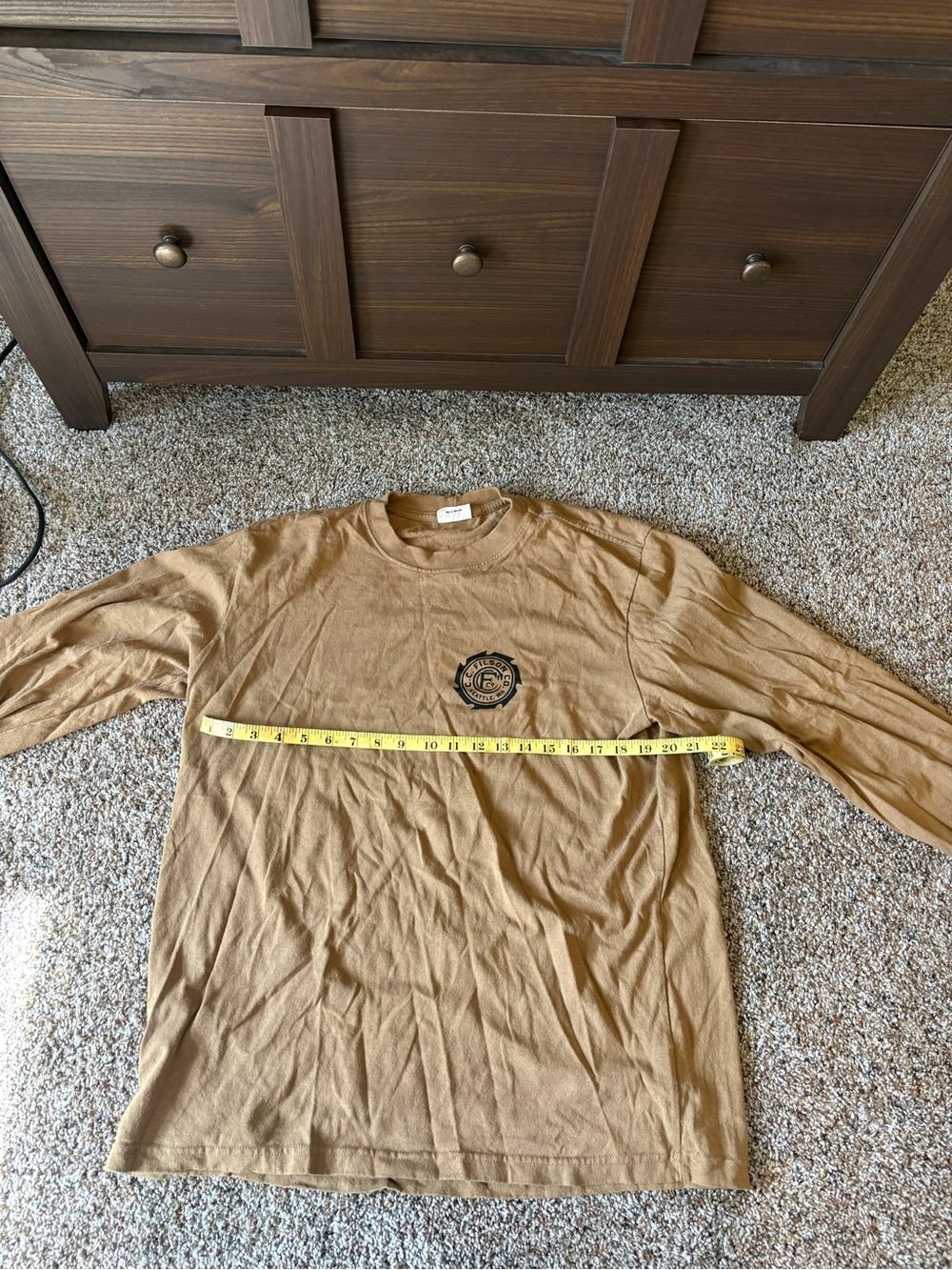 Filson Men's Long Sleeve Crewneck Shirt in Brown